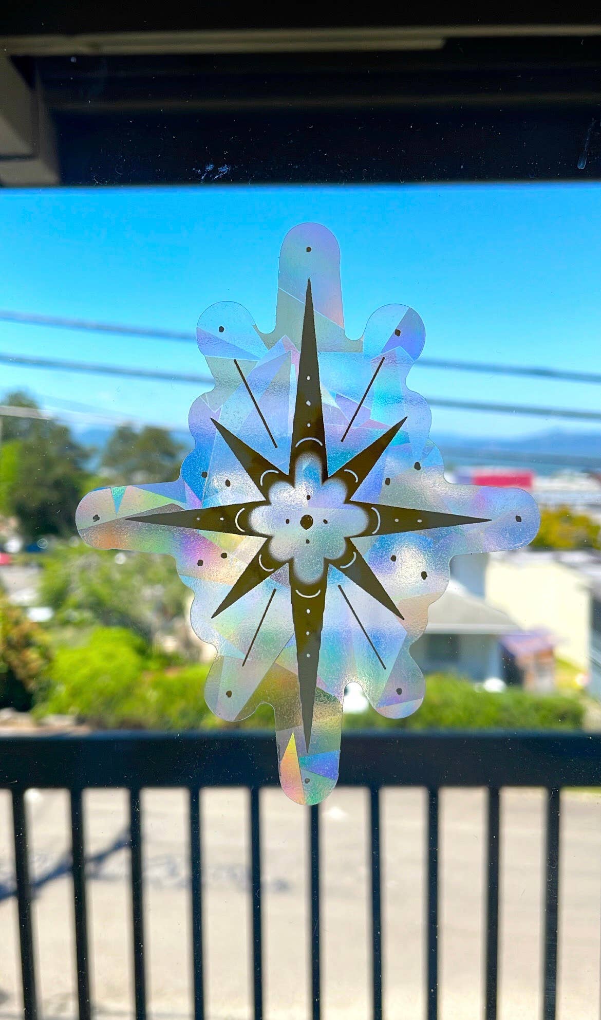 The Raven’s Edge Studio - Wholesale Suncatcher - Suncatcher | Gold Star Window Sticker | Rainbow Maker Decal3