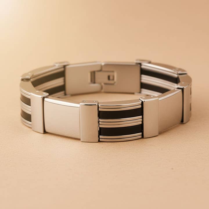 elasisters - Wholesale Jewelry Set - Punk Style Silicone Layered Bracelet3