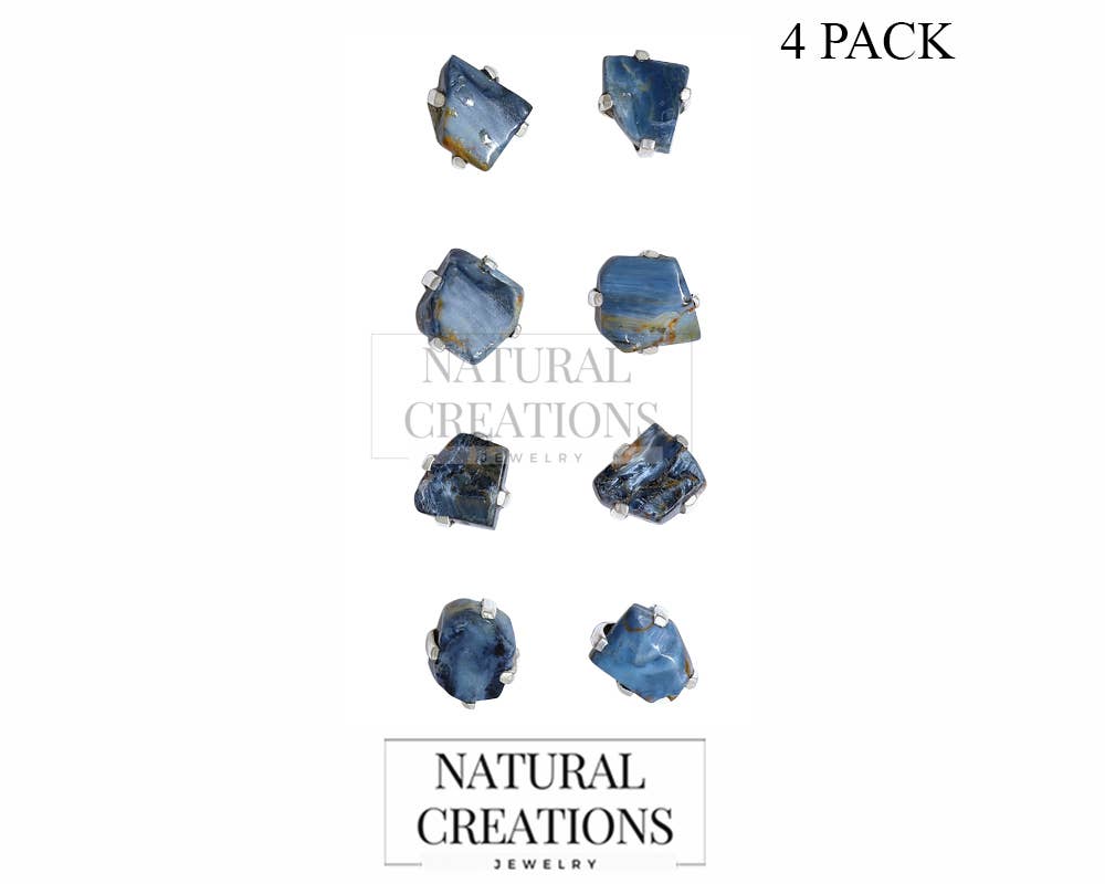 Nature Crafts – Engroshandel Ørestikkere – Naturlige rå Pietersite Stud øreringe i Sterling Sølv1