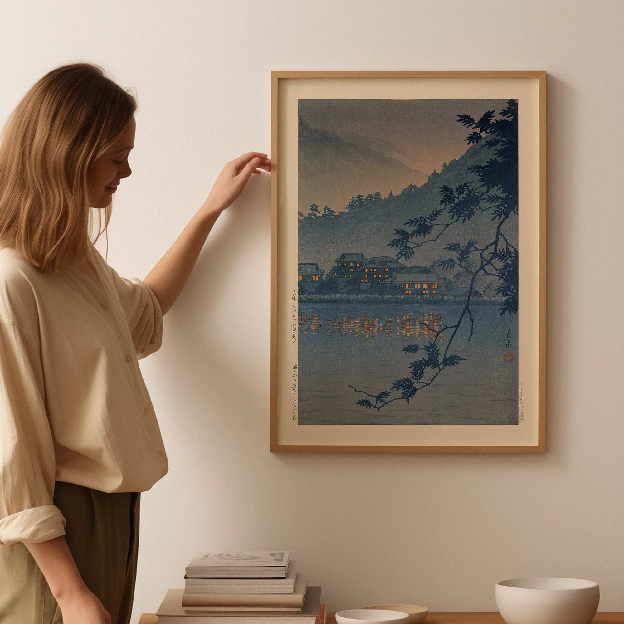 Ink & Drop - Vendita all'ingrosso Stampa artistica - Sorgente Termale Yumoto, Stampa di Nikko di Hasui Kawase2