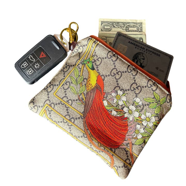 Sciarpa Vintage in Seta a Motivo Floreale GG Lattice Portachiavi per Borsa da Caffè per la vendita all'ingrosso da parte di Vintage Luxe Up