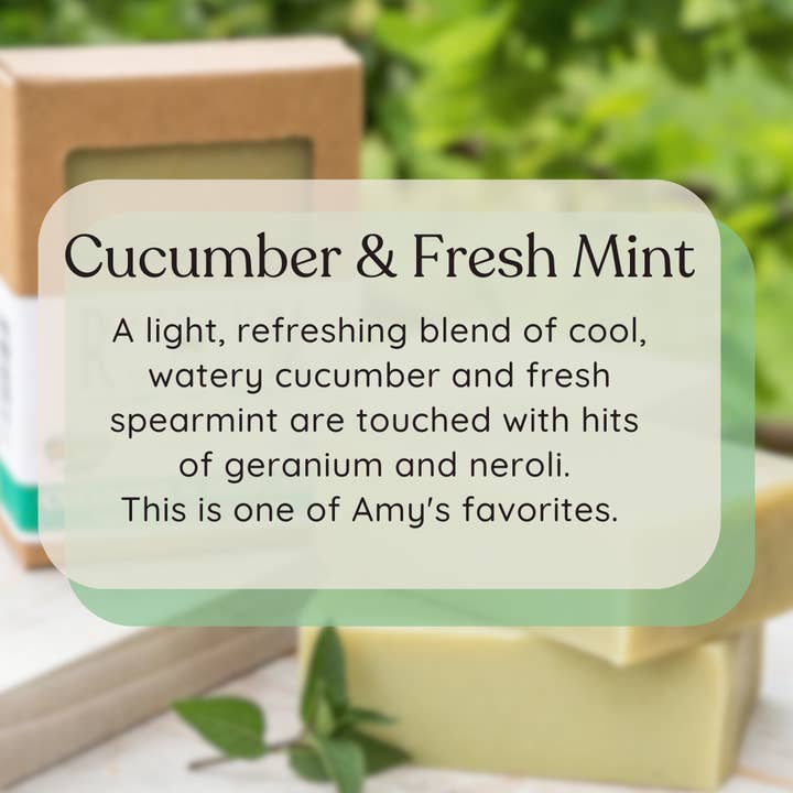 Rock Bottom Soap - Wholesale Bar Soap - Cucumber & Fresh Mint Goat Milk Soap1