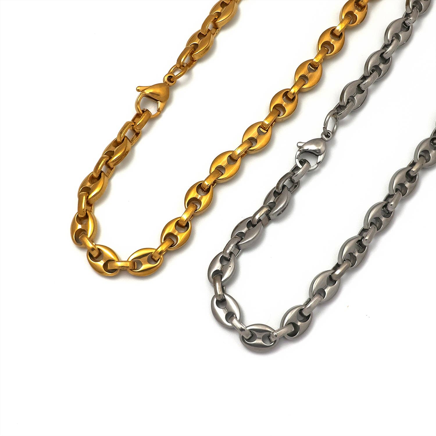 Simply Jewels - Wholesale Link & Chain Necklace - Gold or Silver Classic Stainless Steel Bold Mariner ✦  CN-0013 CN-00144