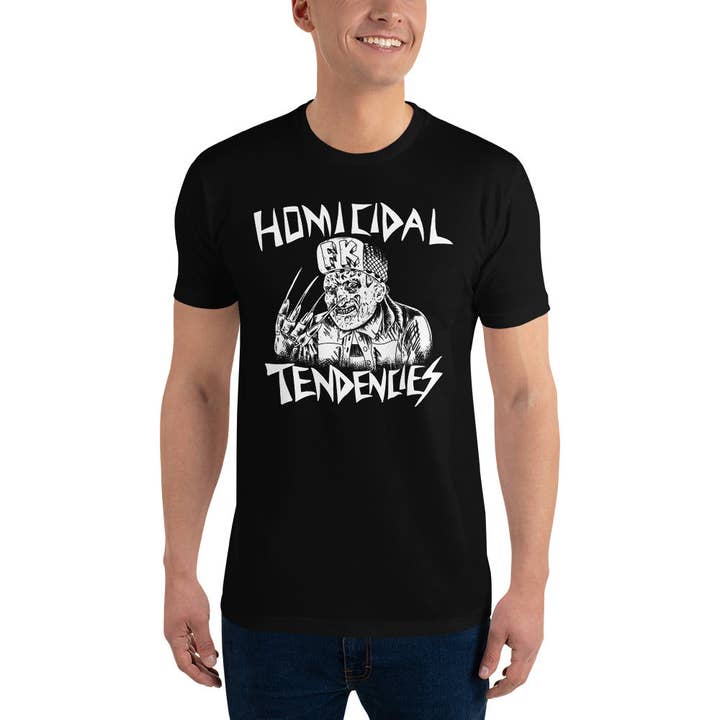 Tendencias Homicidas - Camiseta de Manga Corta - Negra para venta al por mayor de Secret Flair Club