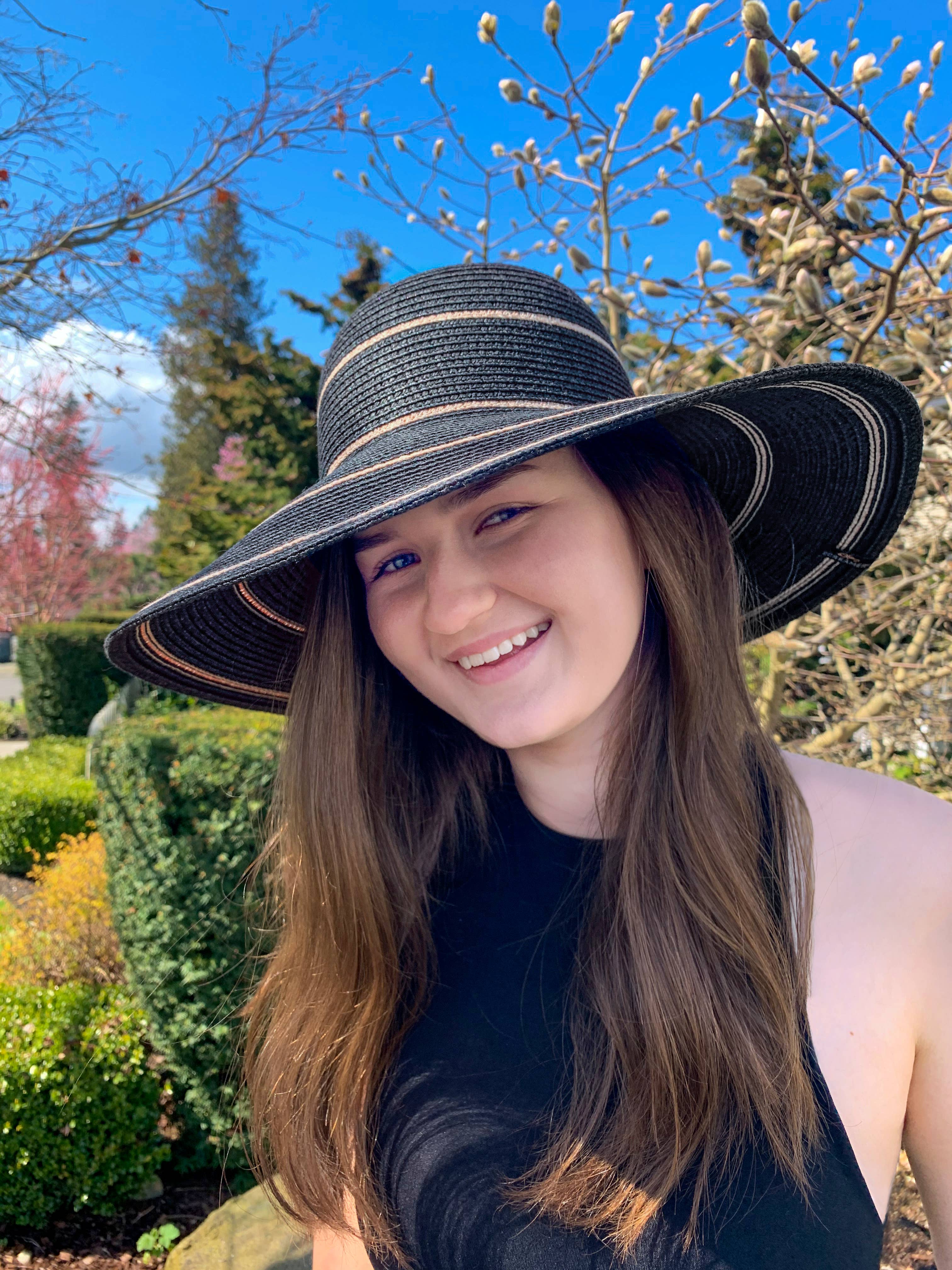 Screamer – Engroshandel Stråhat – til kvinder – Meryl Sort Papir Floppy Solhat1