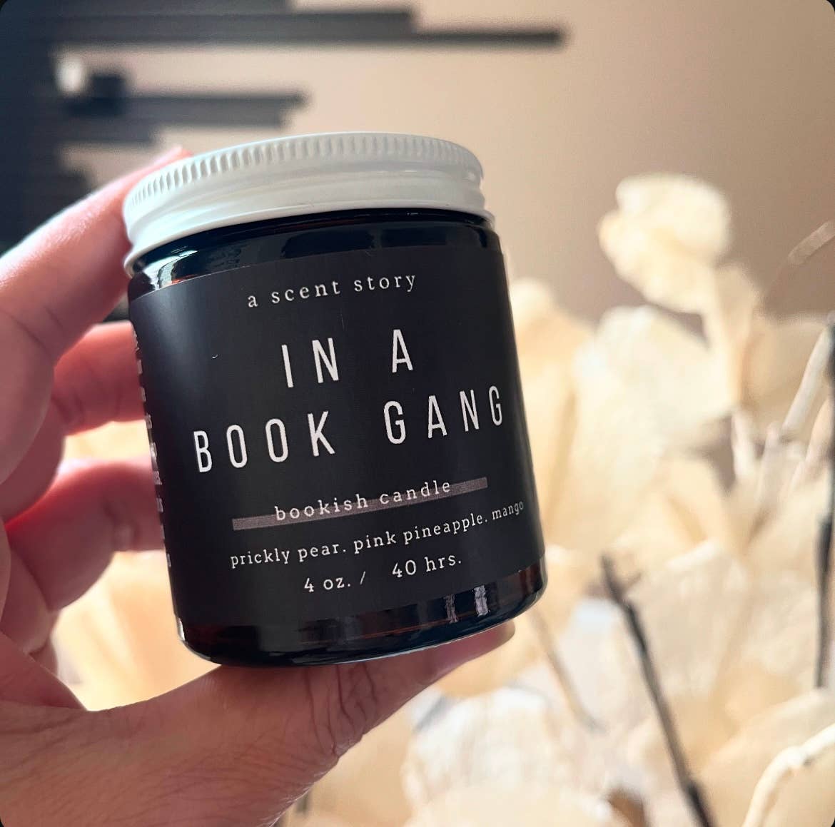 A Scent Story Candle Co - Wholesale Jar/Filled Candle - In a Book Gang -  Bookish Candle | Book Themed Candle2