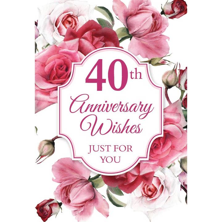 Cartes d'anniversaire - Cartes de vœux pour le 40e anniversaire pour la vente par InterGreet.com