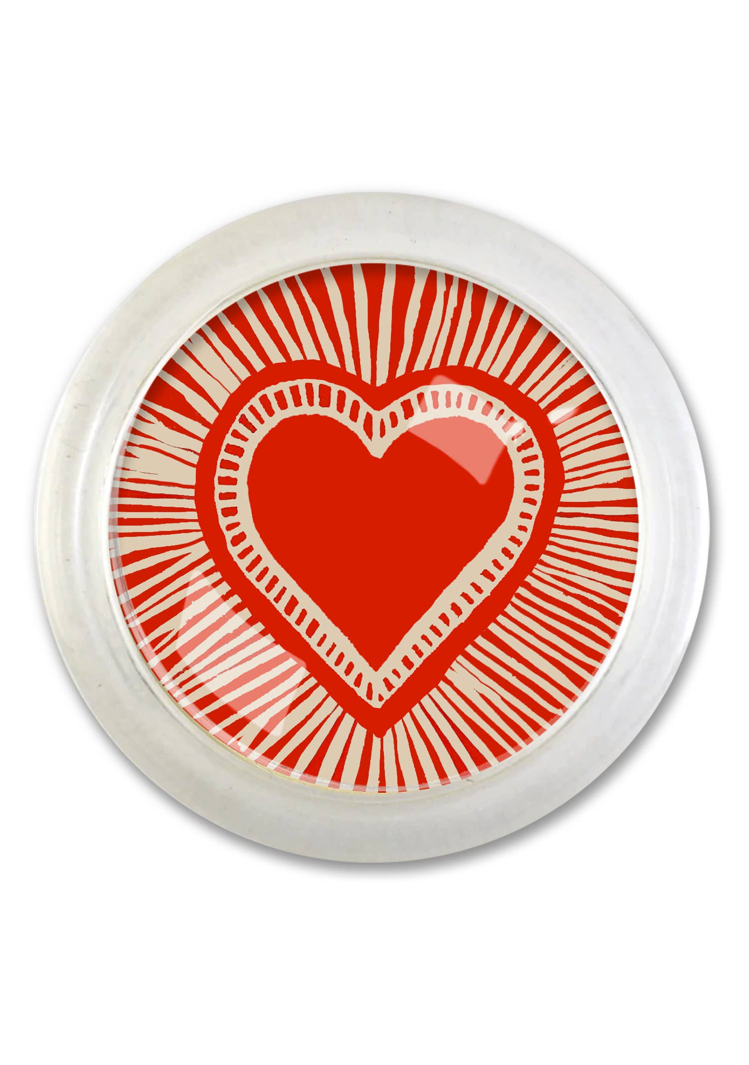 Ben's Garden - Wholesale Coasters - Luminous Loveburst Heart 4" Round Glass Coaster
