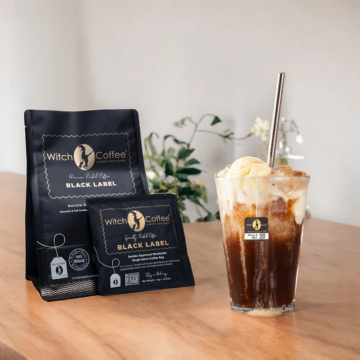 WITCH COFFEE (Montre Australia Pty Ltd) - Wholesale Ground Coffee - 12x Witch Coffee - Black Label Steeped Coffee Bags5