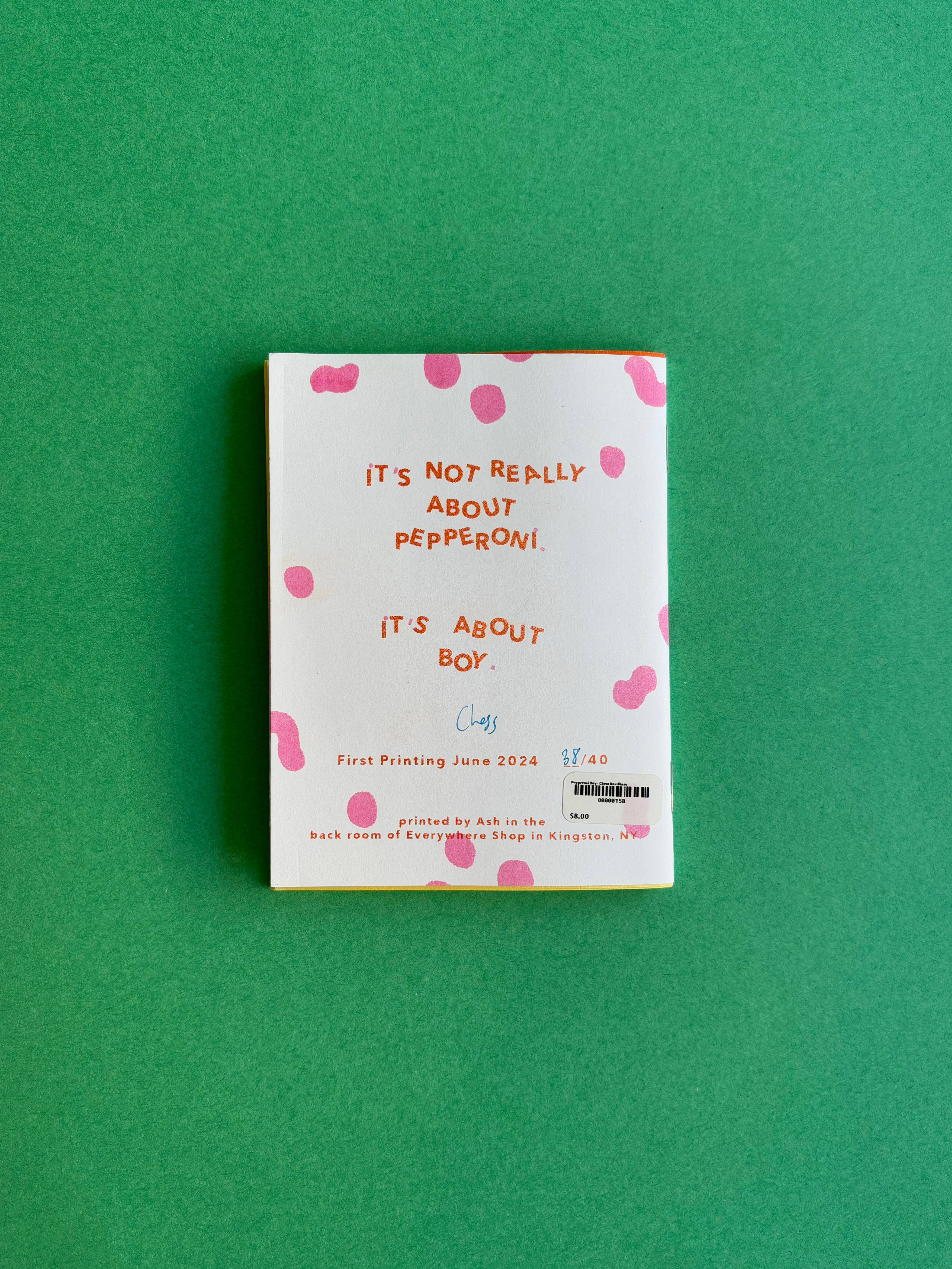 Wet Press - Wholesale Teen & Young Adult Book - Pepperoni Boy - Chess Needham2