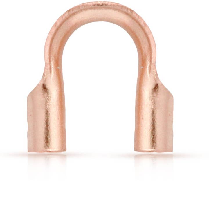 Plazko - Wholesale Craft supplies - 14Kt Rose Gold Filled 0.021" (0.53mm Hole) Wire Guards - 20pcs/pack0