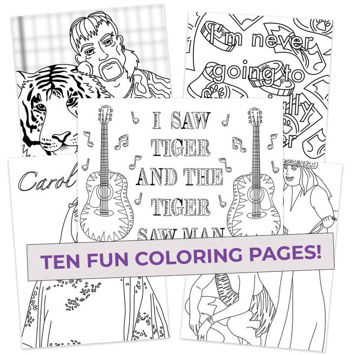 Pop Colors - Wholesale Gag Gift/Novelty Gift - Exotic Colors Colored Pencils & Coloring Pages Bundle