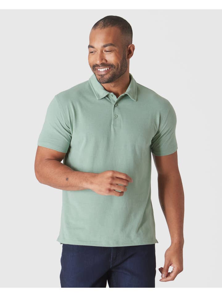True Classic - Wholesale Polo - Men's - Short Sleeve Shirt | Polo | Heather Slate Green