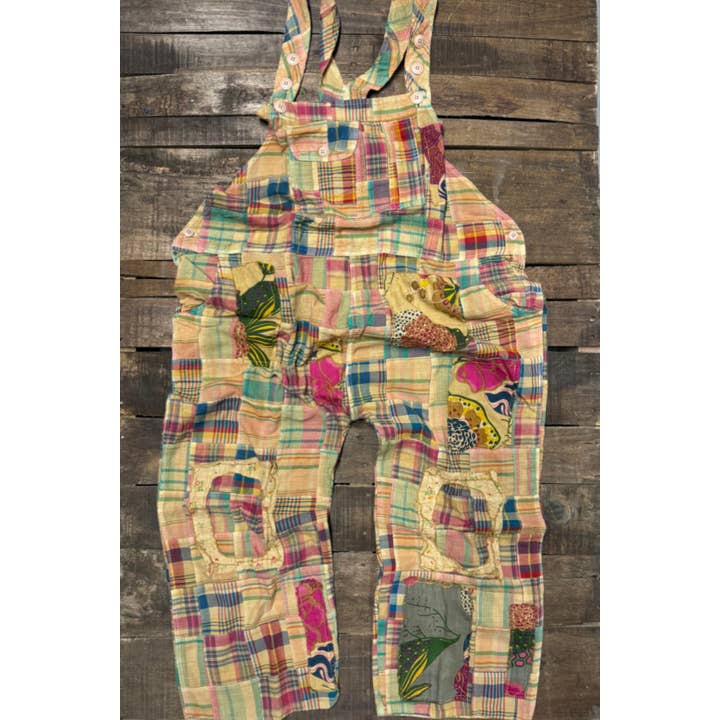 Travels Await Overalls - Patchwork Garden Travels Await Overalls - Patchwork Garden