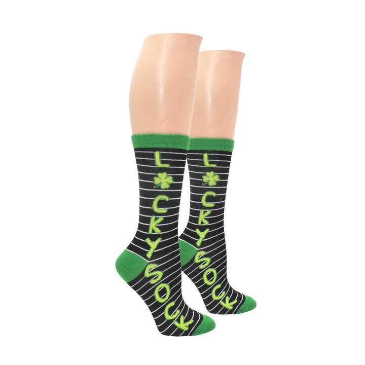 Everything Legwear St. Patrick's Day 'Lucky Sock' Crew Sock for wholesale by Everything Legwear