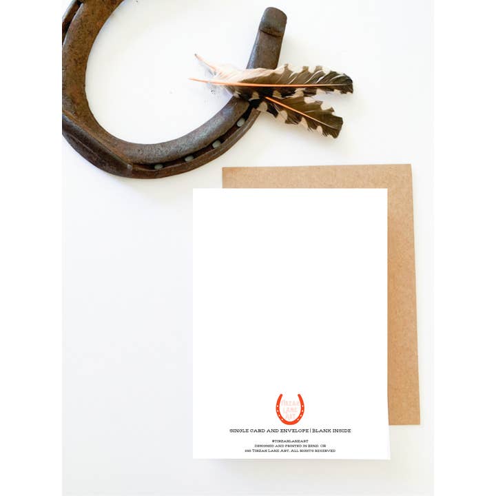 Tirzah Lane Art - Wholesale Everyday Greeting Card - Western Blank Greeting Card, Antler and Cowboy Boot Card2