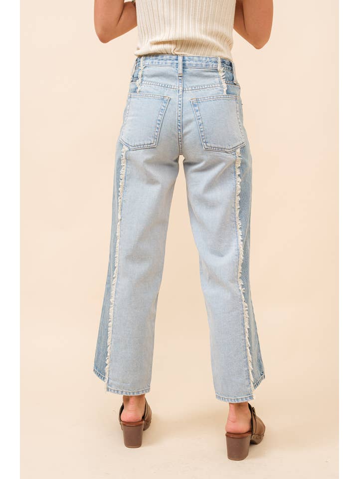 LAVAGGIO LEGGERO 63004P - Jeans corti larghi da papà in vendita all'ingrosso su Faire