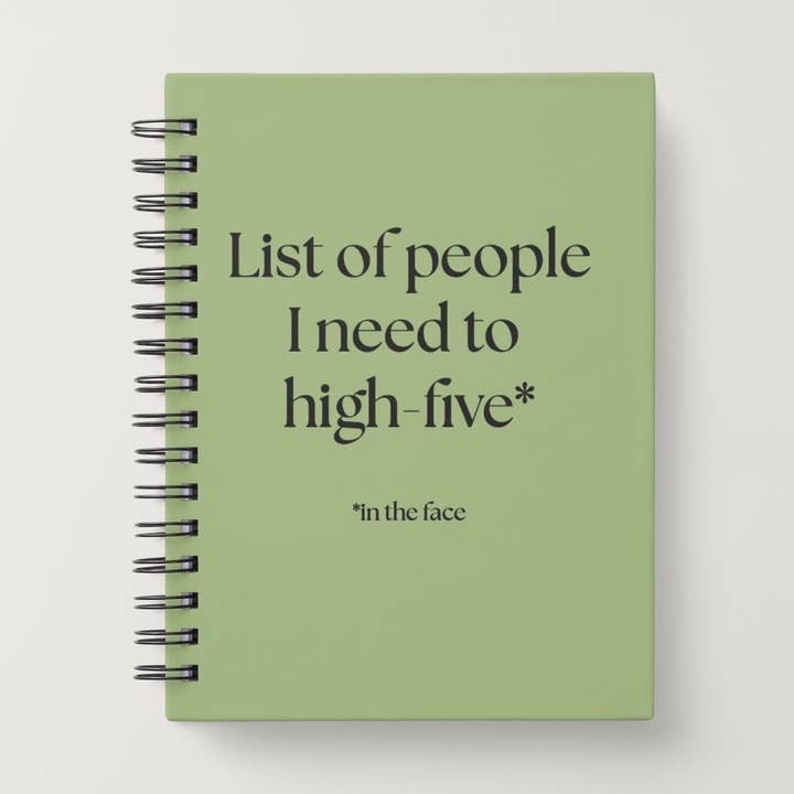 List of People I Need to High Five - Notebook for wholesale by Quirky Doodles