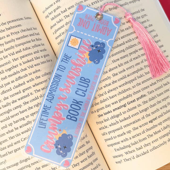 Grumpy Sunshine Book Club Laminated Bookmark for wholesale by JPC Sticker Shop
