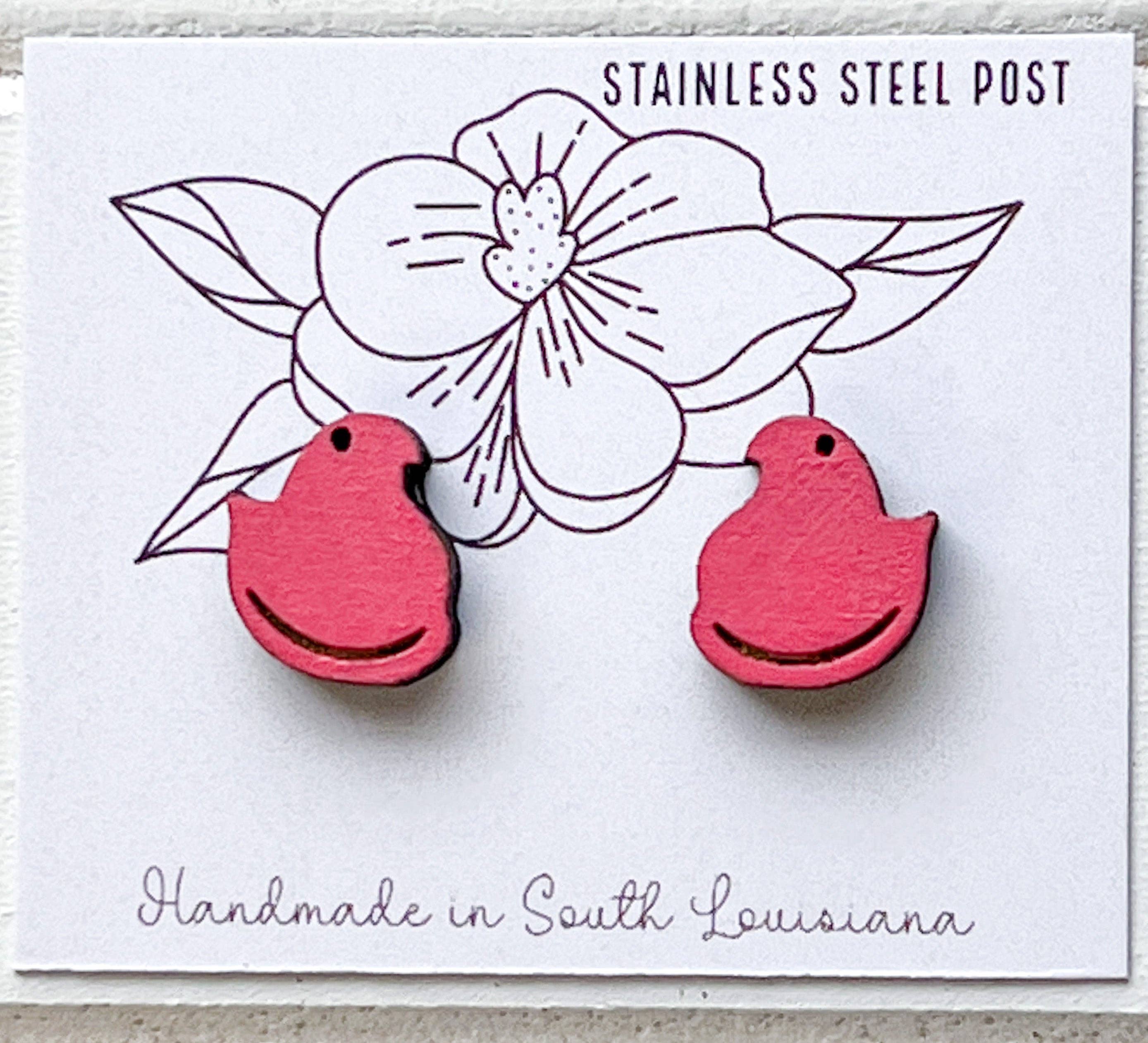 Geaux Magnolia – wholesale Solitärörhängen – Marshmallow påsk Chick Stud örhängen1