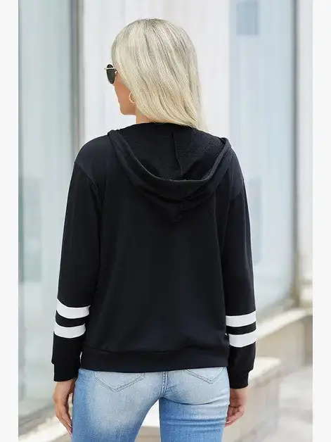 Supreme Fashion - Vendita all'ingrosso Felpa con cappuccio - Donna - Felpa con cappuccio ampia a maniche lunghe con cerniera.15