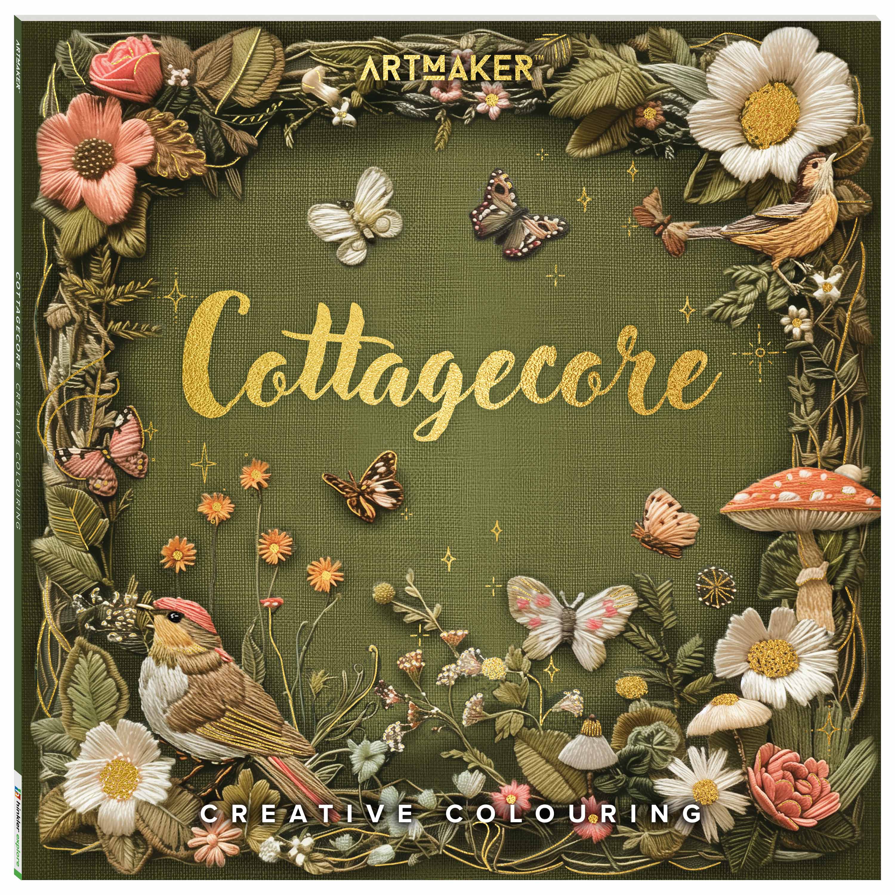 Hinkler Australia - Wholesale Colouring and activity book – adult - Art Maker Cottagecore Colouring Book0