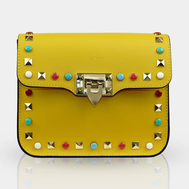 Sac épaule « SANTORINI » jaune pour la vente par NABIH