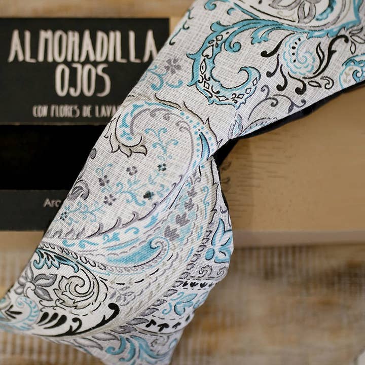 Almohadillas para Ojos de Paisley Gris Turquesa for wholesale by Ethike.eu