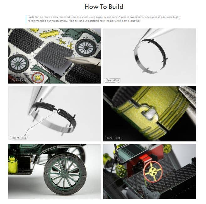 Metal Earth - Wholesale DIY Craft Kit - 1908 Ford Model T vehicle - Dark Green6