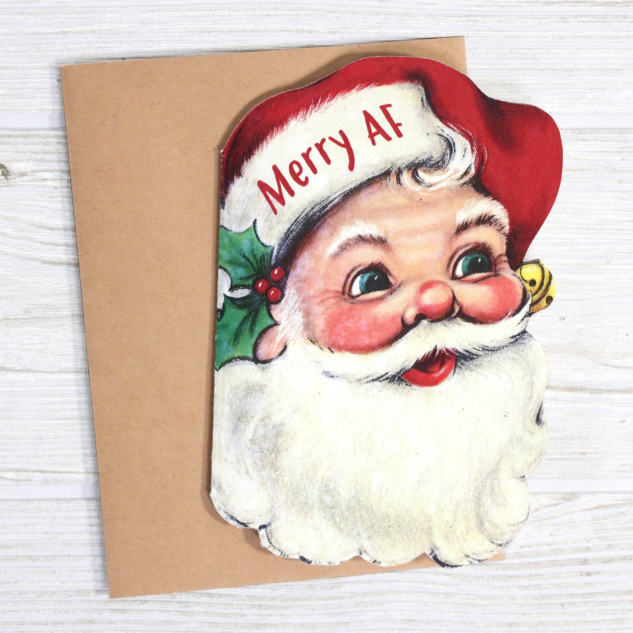 Bad Betty Greeting Co. - Wholesale Christmas Card - Merry AF - Funny Santa Christmas Card1