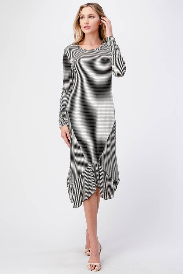 miroh - Wholesale Dress - Women's - Striped Midi Dress11