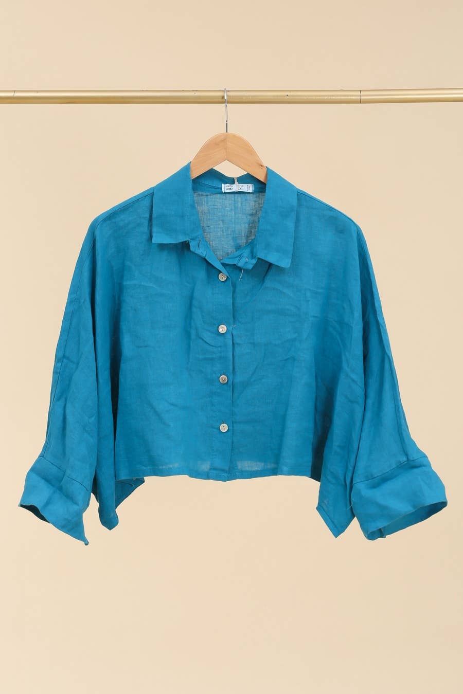 la maison des fibres naturelles - Wholesale Button Down Shirt - Women's - Linen crop shirt 83263 100% linen4