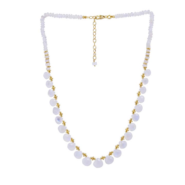 Celestial Harmony Adjustable Moonstone Necklace for wholesale by Manjusha Jewels