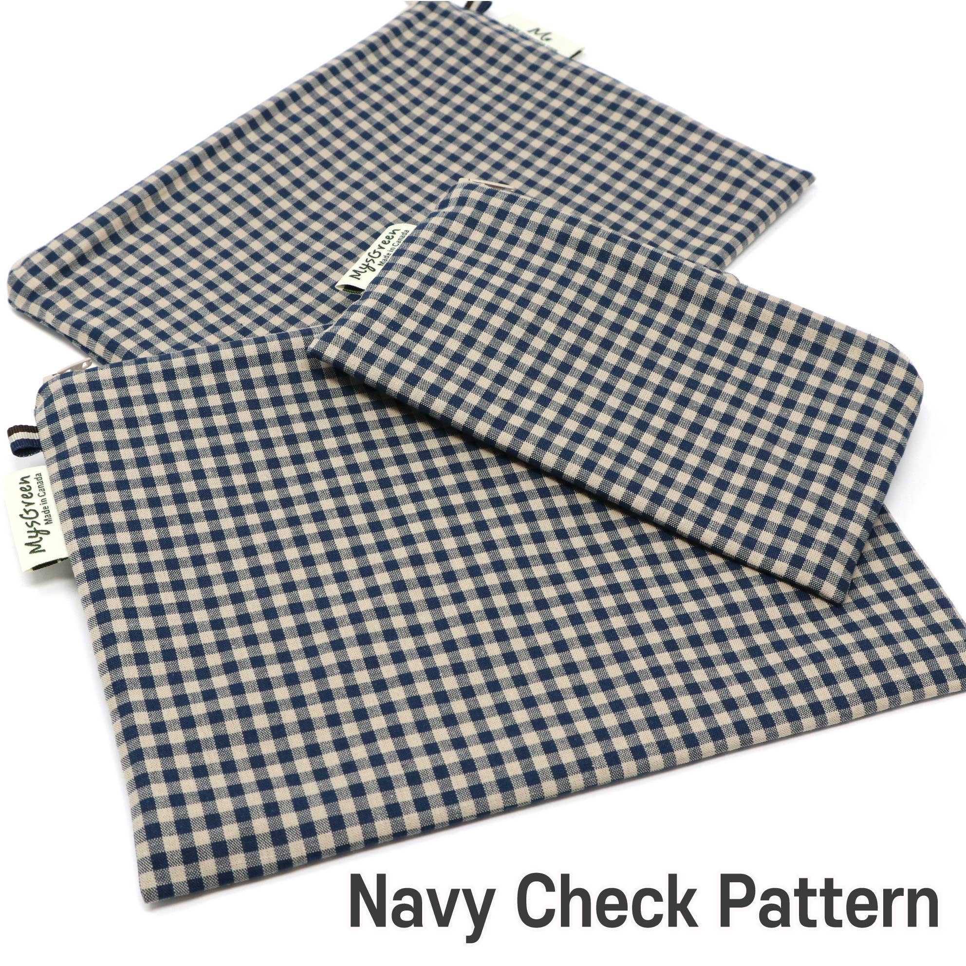 MYSGREEN - Vendita all'ingrosso Astuccio - Donna - Set di sacchetti con cerniera riutilizzabili stampati a righe a quadri a pois7