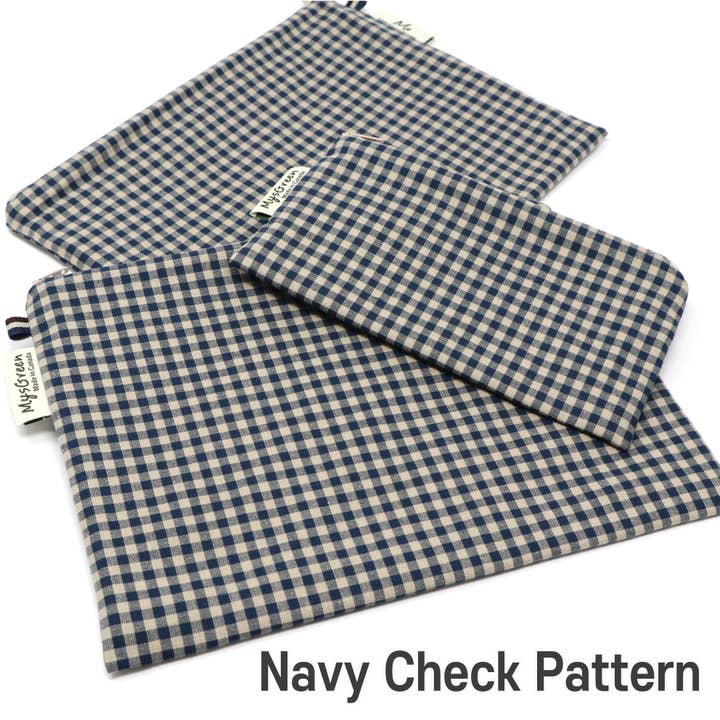 MYSGREEN - Vendita all'ingrosso Astuccio - Donna - Set di sacchetti con cerniera riutilizzabili stampati a righe a quadri a pois7