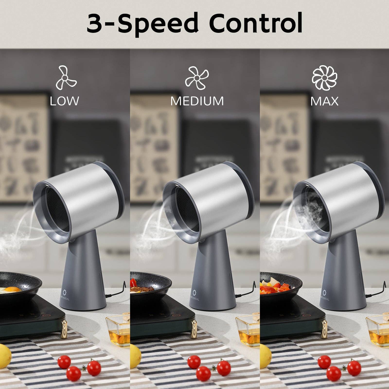 Airthereal - Wholesale Kitchen Appliance - RH180 Portable Desktop Range Hood, Wired Powered Option4