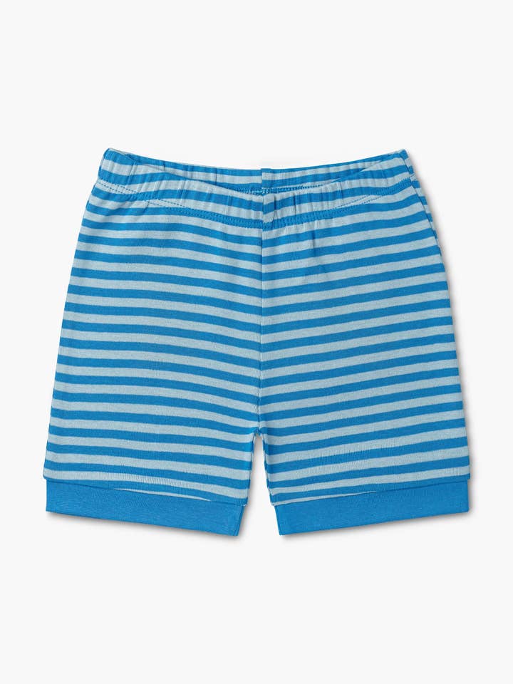 Monica + Andy - Vendita all'ingrosso Completo pigiama - Bambini - Set Pigiama Corto a Due Pezzi_Strisce Tonali Blu Scuro2