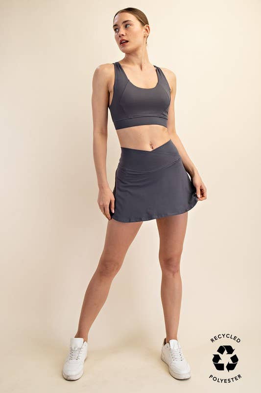 Sunday Morning - Wholesale Skort - Women's - S0970PL37 PLUS V SHAPED HIGH-WAIST BUTTER YOGA FABRIC SKORT35