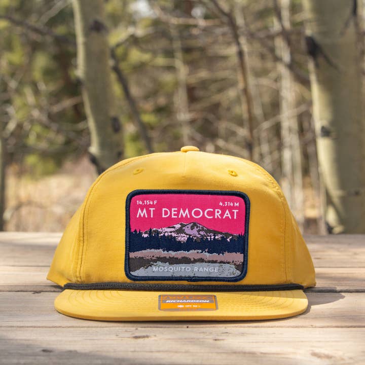 Hinterland Outdoors - Wholesale Flat Brim Cap - Unisex - Mount Democrat Colorado 14er Rope Hat2