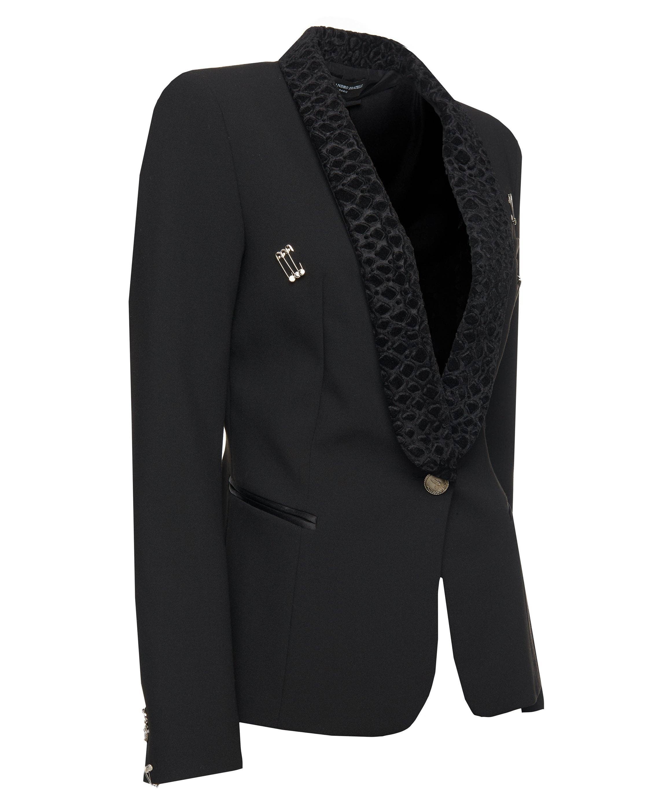 Alexandro Fratelli - Wholesale Blazer - Women's - BLACK SILVER BOS BLAZER1