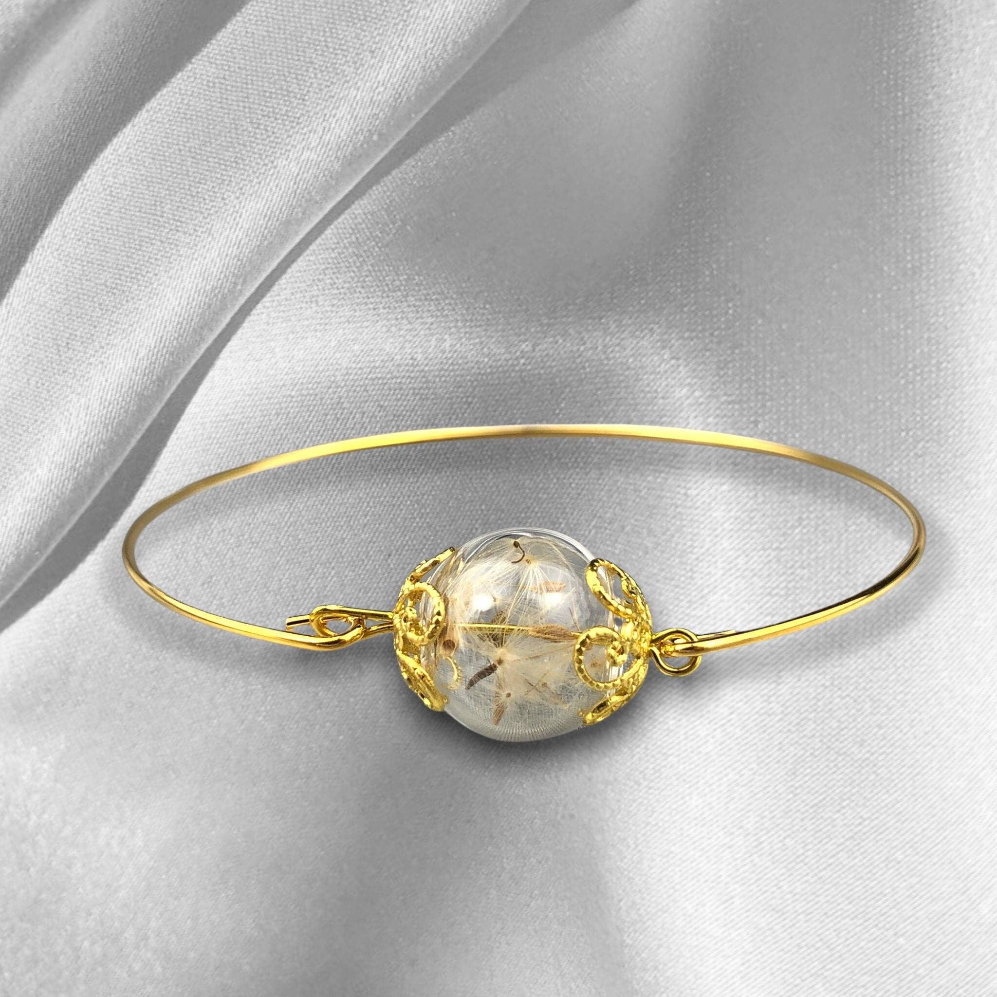 MadamLili - Wholesale Bangle Bracelet - Dandelion Dandelion Seed Bangle - Gold plated10