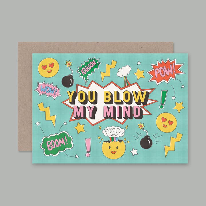 YOU BLOW MY MIND card for wholesale by AHD Paper Co