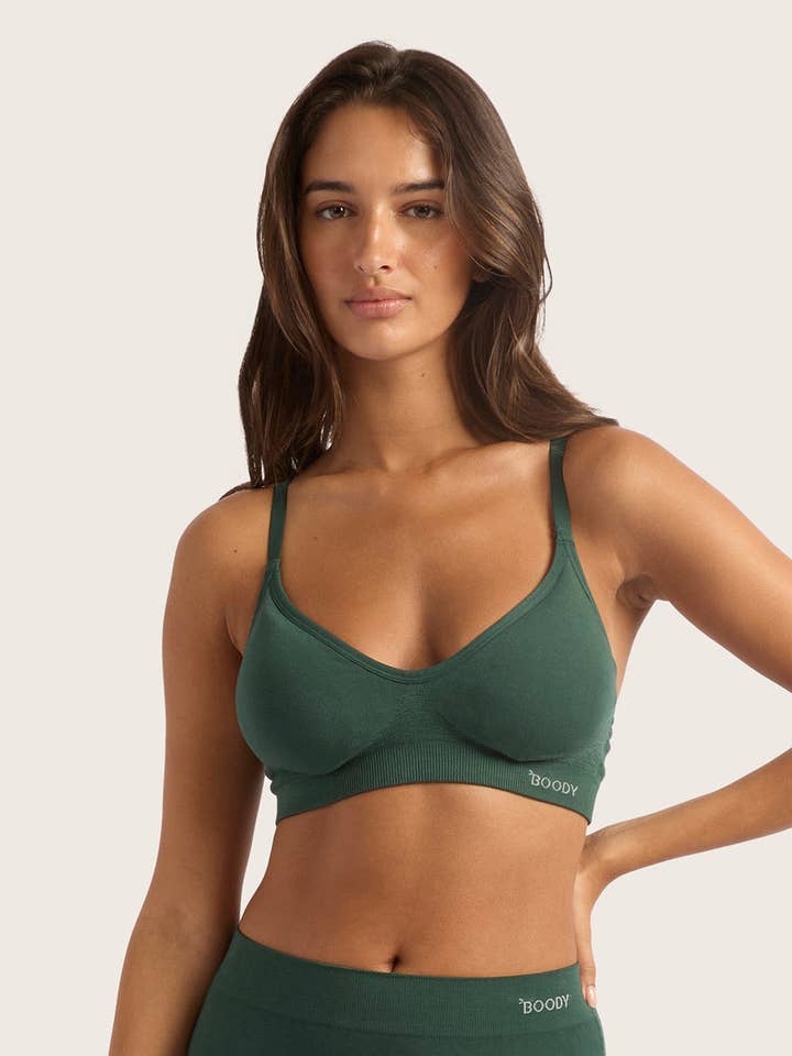 Soutien-gorge T-shirt sans fil - Vert émeraude pour la vente par BOODY UK LTD