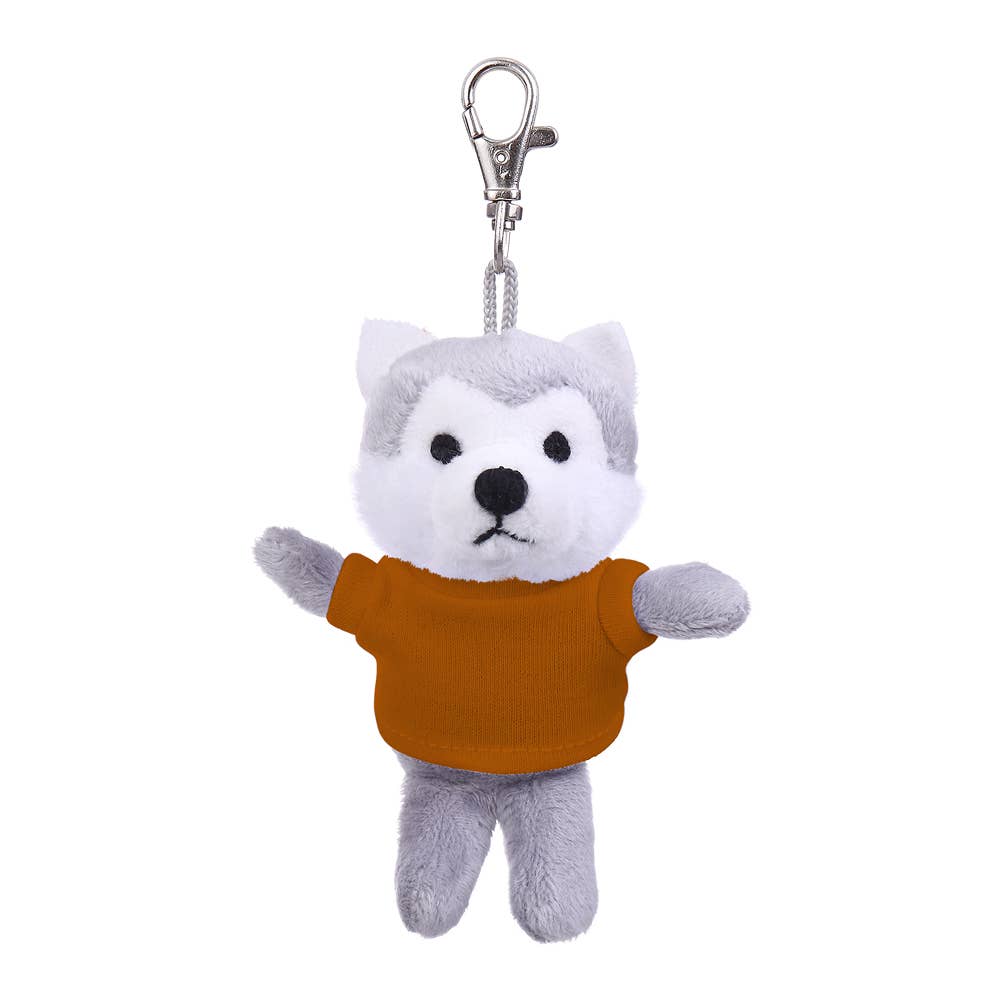 Plushland - Wholesale Keychain - Unisex - 4" Keychain - Husky with customized shirt16