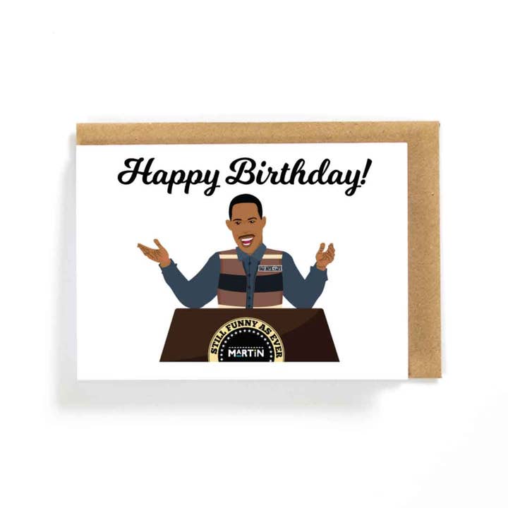 Martin Lawrence Show Still Funny As Ever Happy Birthday Card for wholesale by HotAvocado.com