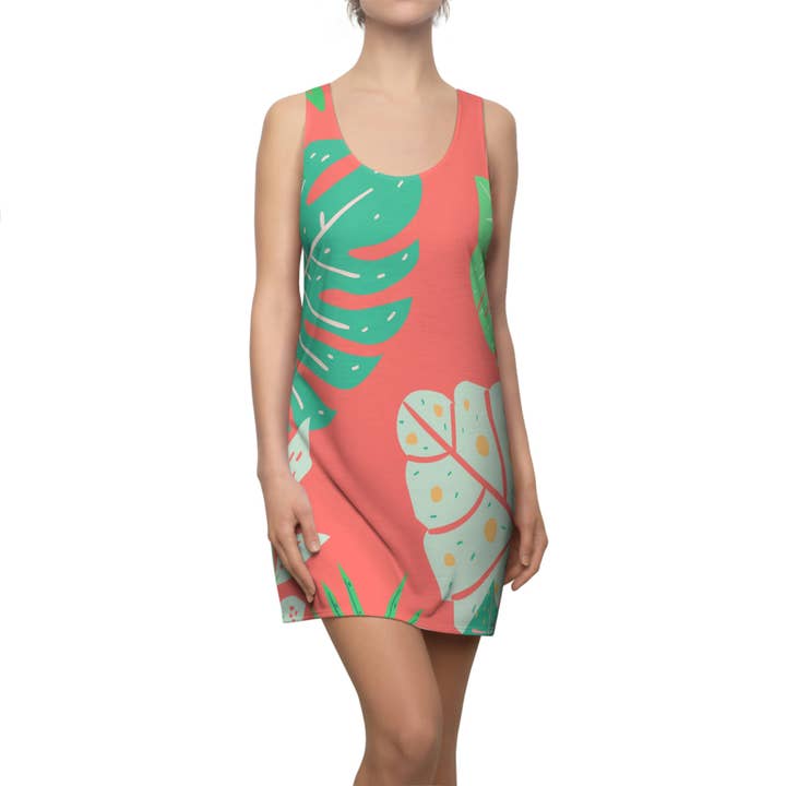 Robe tropicale à dos nageur coupé-cousu pour femme pour la vente par happy clothing co.