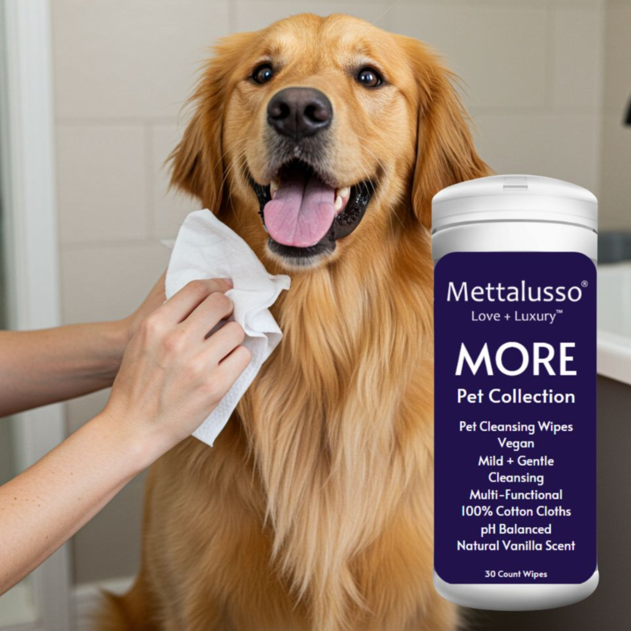 Mettalusso Inc - Wholesale Pet Cleaning Supplies - Mettalusso More Vegan Pet Cleansing Wipes5