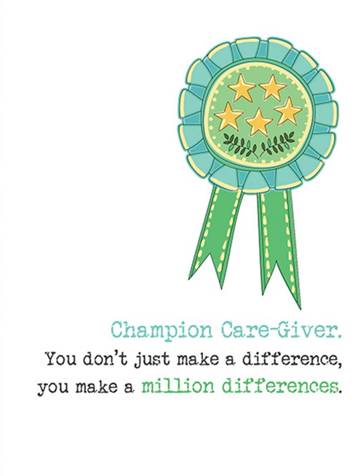 CHAMPION PISSENLIT CARTE DE VŒUX POUR AIDANT pour la vente par Notes & Queries, Inc.