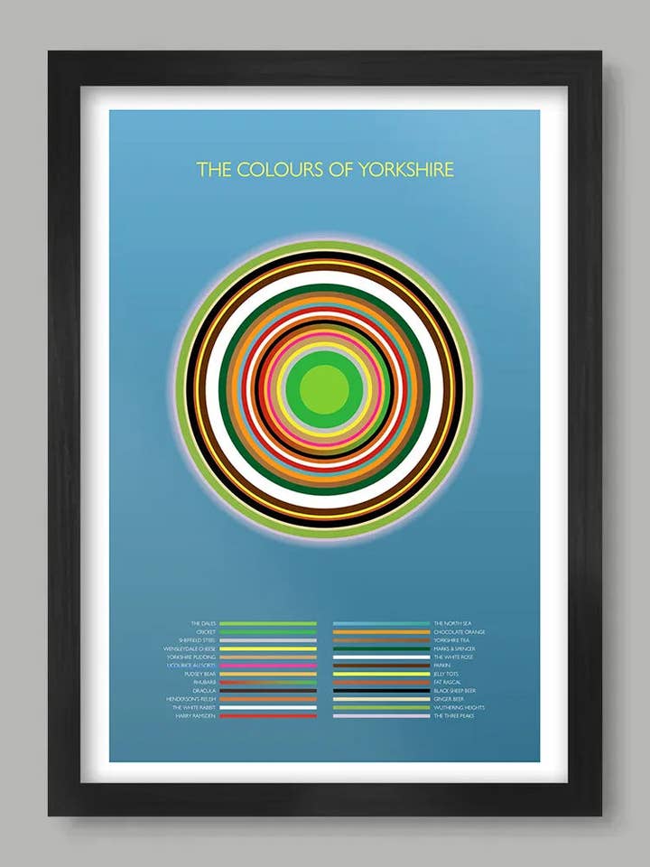 The Colours of Yorkshire - Poster Print for wholesale by The Northern Line