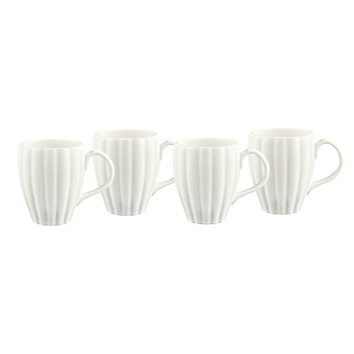 Caneca Lafayette em Branco Pérola - Conjunto de 4 por atacado de Canvas Home